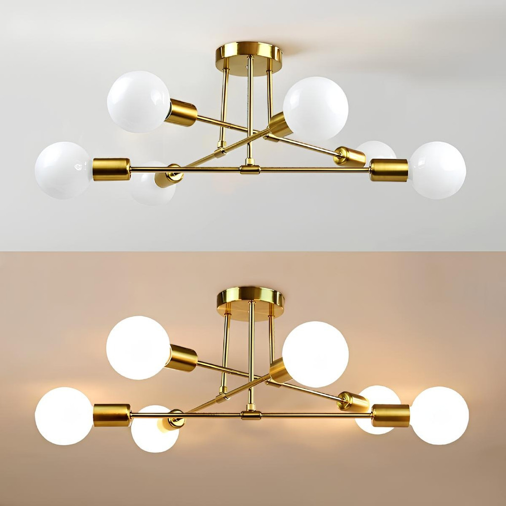 Pendente Lustre Sputnik Prêmio 6 Lampadas para sala de jantar home office quarto cozinha e comercio